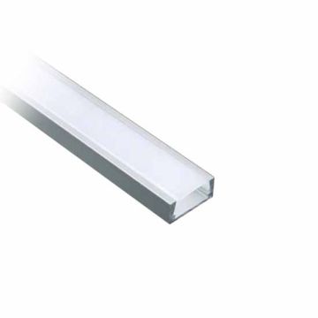 V-TAC VT-9327 Profilo in alluminio da 2M milky cover satinato per striscia LED - sku 3370