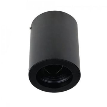 V-TAC VT-796 GU10-GU5.3 Gehäuse Rundbeschlag Oberflächenmontage schwarz metall für Lampen led IP20 VT-796 - SKU 3628