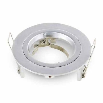 V-TAC VT-774 Plafond Rond Gris métallique TWIST TO OPEN pour Spotlights LED GU10-GU5.3 - SKU 3644