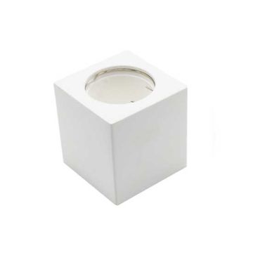 GU10 Housing square GYPSUM Surface Mounting White for LED GU10 / GU5.3 Spotlights VT-727SQ – SKU 3664