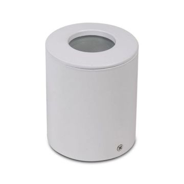 V-TAC VT-711RD GU10-GU5.3 housing round fitting surface mounting white metal IP54 - sku 3669