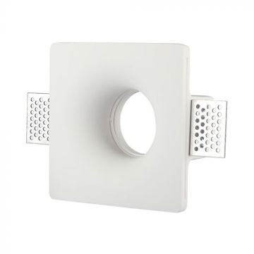 V-TAC VT-714SQ GU10-GU5.3 Housing square GYPSUM for Spotlights - SKU 3674