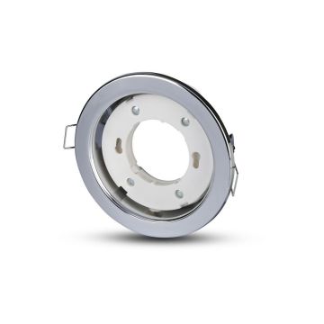 V-TAC VT-715 GX53 Fitting chrome round for led bulb - SKU 3677