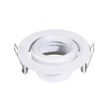 V-TAC VT-700 zoom fitting-white round 30° adjustable for Spotlights gu10-gu5.3  - SKU 3689