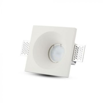 V-TAC VT-859SQ GU10-GU5.3 Housing square GYPSUM for Spotlights - SKU 3696