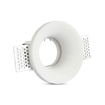 V-TAC VT-859RD GU10-GU5.3 housing round gypsum for LED spotlights - SKU 3697