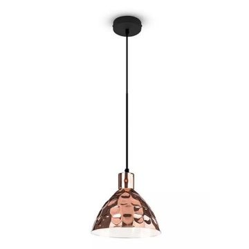 V-TAC VT-8300 Lumière Pendant élégant 1MT E27 métallique finition or rose Ф300mm IP20 - SKU 3710