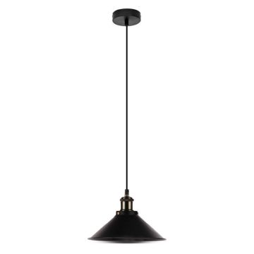 V-TAC VT-7424 Bell Pendant Chandelier Lampholder 1MT E27 Elegant Stylish Ф260mm - Black Metal - SKU 3753