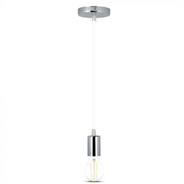 Lampadario Moderno 1MT E27 Elegant Stylish Ф36mm White Chrome