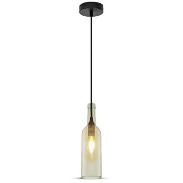 V-TAC VT-7558 Lampadario led forma bottiglia decorativo in vetro trasparente 1MT attacco E14 Ф72mm sku 3771