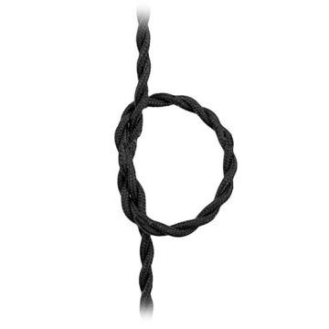V-TAC 200M Elektrokabel Twisted Rope 2*0,75 mm Schwarze Farbe - sku 3779