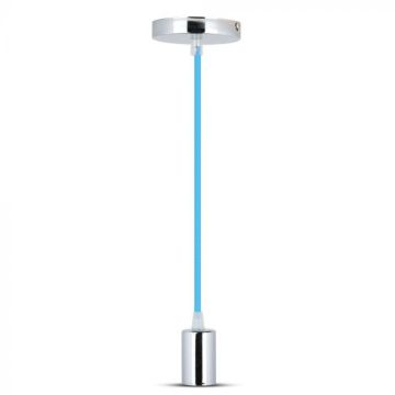 V-TAC VT-7338 Lampadario a sospensione 1MT E27 in metallo con cavo colorato blu Ф39mm IP20 - SKU 3783