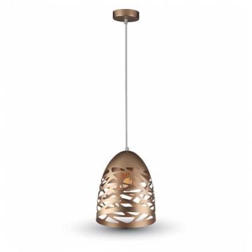 V-TAC VT-7200 Pendant Light 1MT E27 Elegant Stylish Metall Champagne Gold Ф200mm IP20 - SKU 3823