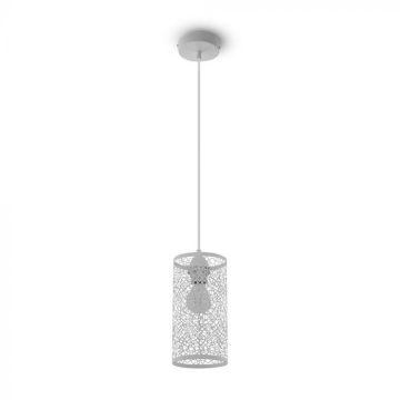 Pendant Light 1MT E27 Elegant Stylish Ф130mm - Métal Mod. VT-7131 - SKU 3826 - Blanc