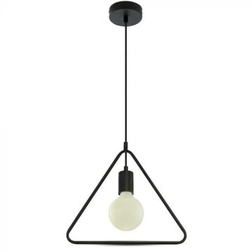 Geometric Pendant Light Triangle 1MT E27 Ф320mm VT-7321 - SKU 3838 Matt Black