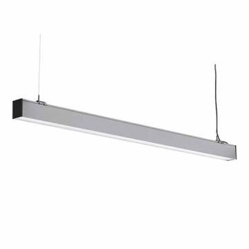 V-TAC PRO VT-7-43-S lumière linéaire menée 40W suspension chip samsung 120° 4000K aluminium argent linkable UGR <19 - sku 21384