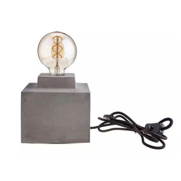 V-TAC VT-7160 Designer concrete square table lamp E27 Holder  - sku 3851