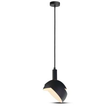 V-TAC VT-7100-B Modern led pendant chandelier with adjustable aluminum shade 1MT E14 Ø180mm black color sku 3921