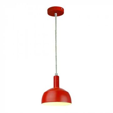 Plastic Pendant Lamp Holder E14 With Slide Aluminum Shade Ø180mm VT-7100 - SKU 3924 RED