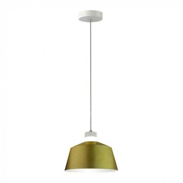 V-TAC VT-7444-G Lampadario a sospensione LED 7W in metallo a coppa colore oro antico luce 3000K 25cm - 3936