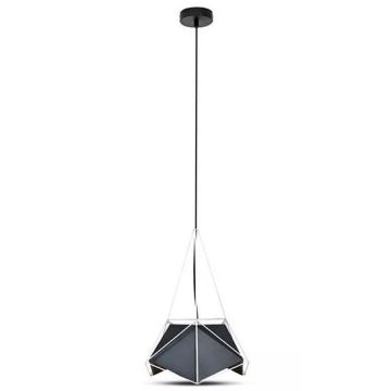 V-TAC VT-7401 Prism Pendant Light 1MT 1xE27 black with white wire lampshade - sku 3944