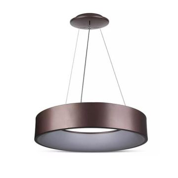 V-TAC VT-25-1-C 20W led surface lisse lumière pendante métal couleur café chaud blanc 3000K dimmable - SKU 3994