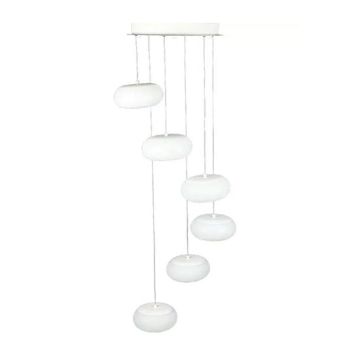 V-TAC VT-7390 lampadario led 72W sospensione composto da 6pcs corpi illuminanti forma circolare luce bianco caldo 3000K triac dimmable IP20 - SKU 40011