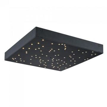 V-TAC VT-7128 8W LED designer ceiling light color changing 2in1 and dimmable square black with remote control - sku 40291