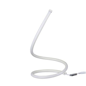 V-TAC VT-7312 Lampe de table à led design 17W corps blanc en aluminium et silicone lumière blanche chaude 3000K ON/OFF alimentation - sku 2140321