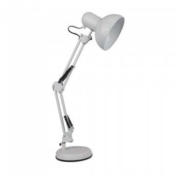 V-TAC VT-7512 Designer Table Lamp Adjustable Metal Bracket E27 Holder white - sku 40351