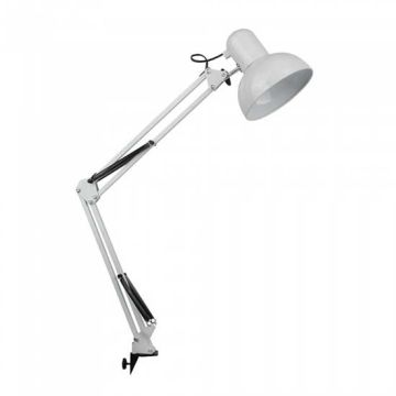 V-TAC VT-7513 Lampada da tavolo corpo bianco orientabile con portalampada per lampadine E27 - sku 40371