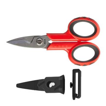 Electrician's scissors stainless steel with plastic case Elan - sku 409020