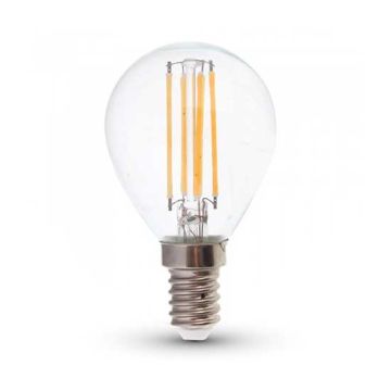 V-TAC VT-1996 LED bulb 4W E14 filament mini globe warm white 2700K - SKU 4300