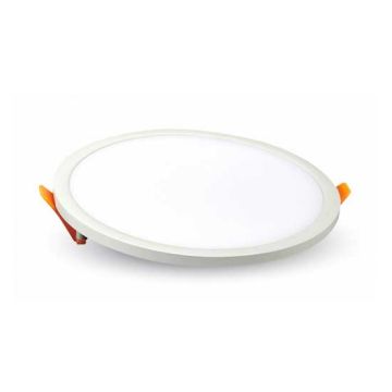 15W LED Panel SMD V-TAC Trimless Series Downlight Round 110° 1.500LM + Driver A+ IP20 VT-1515RD - SKU 4935 Day White 4000K