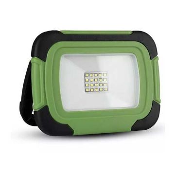 V-TAC VT-11-R 10W multifunction rechargeable LED floodlight chip samsung cold white 6400K plastic body IP44 - sku 502