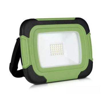 V-TAC VT-20-R 20W multifunction rechargeable LED floodlight chip samsung cold white 6400K plastic body IP44 - sku 504