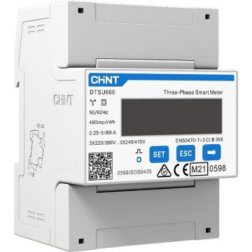 CHINT DTSU666 bidirectional meter with THREE-PHASE withdrawal and input data photovoltaic system energy meter DIN v-tac 11546
