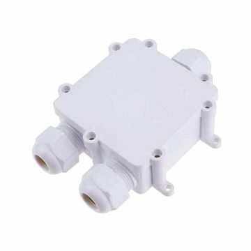 V-TAC VT-870 3-Pin-Anschlussdose weiß PVC wasserdicht IP68 mit Klemmenblock - SKU 5981