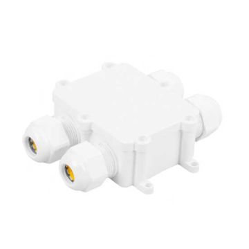 V-TAC VT-871 4pin junction box white pvc waterproof IP68 with terminals block  - SKU 5983