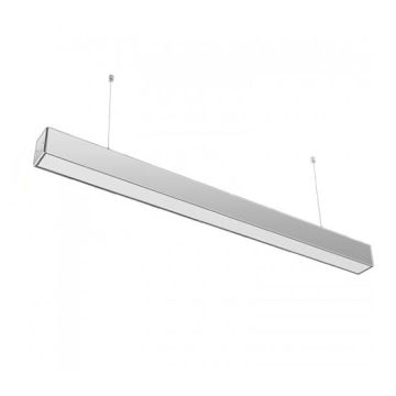 V-TAC PRO VT-7-40 40W LED lineares hängende Aufhängung Licht samsung chip 6400K silberner Aluminiumkörper linkable - sku 601