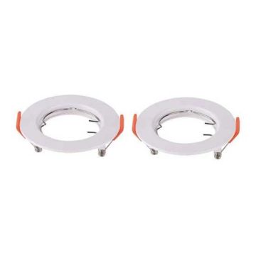 V-TAC VT-929 Beschlag rundes polycarbonat Weiß für GU10-GU5.3 Strahler box 2pcs/pack - sku 6640