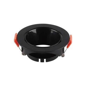 V-TAC VT-931 LED GU10 Recessed round spotlight holder black body - sku 6646