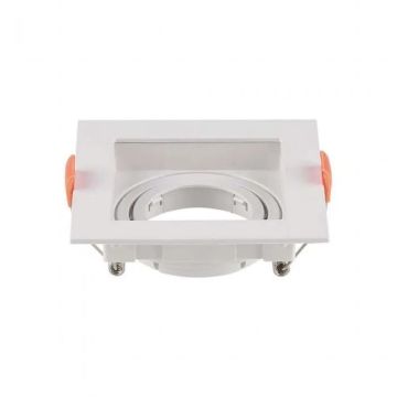 V-TAC VT-933-W spot led encastrable carré GU10 couleur blanche polycarbonate 95x95mm sku 6656