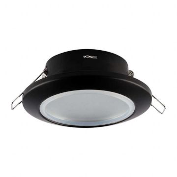 V-TAC VT-981 spot led encastrable rond convexe GU10 couleur noire polycarbonate IP44 sku 6699