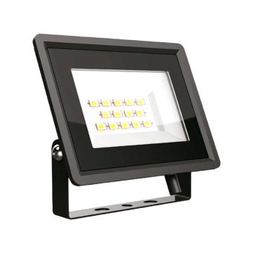 V-TAC VT-4914 Led floodlight 10W SMD 75LM/W 110° warm white 3000K slim aluminum black IP65 - SKU 6727