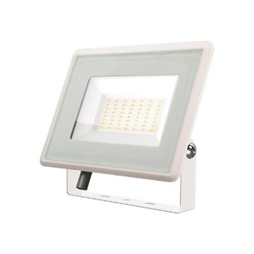 V-TAC VT-4954 50W LED-Flutlicht SMD 86LM/W 110° Neutralweiß 4000K slim weiß Körper IP65 - SKU 6753