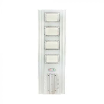 V-TAC VT-40401ST Réverbère led 400W smd avec capteur de mouvement panneau solaire 50W et télécommande lumière 6400K IP65 auto-alimenté – sku 6760