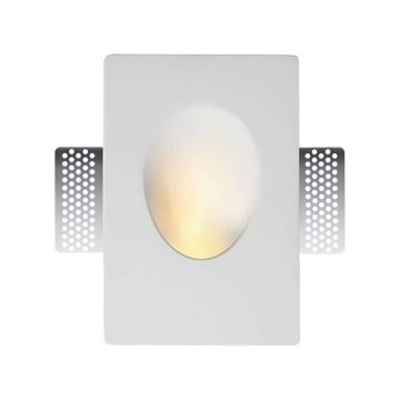 V-TAC VT-11007 Gips-LED-Strahler – rechteckige Wandleuchte, ovaler Schnitt, GU10/GU5,3-Lampenanschluss, weiches Licht, modernes Design, Artikelnummer 6770