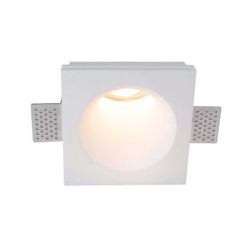 V-TAC VT-11009 LED-Einbaustrahler aus Gips, quadratisch, GU10, weiße Farbe, schräg, weiches Licht, Artikelnummer 6772
