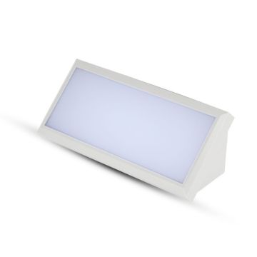 V-TAC VT-8054 12W rectangular LED wall lamp angular white color outdoor IP65 wall light warm white 3000k sku 6813